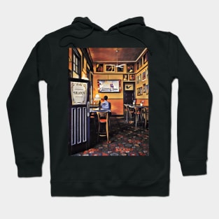 Guy Watching Footy at the Pub Hoodie